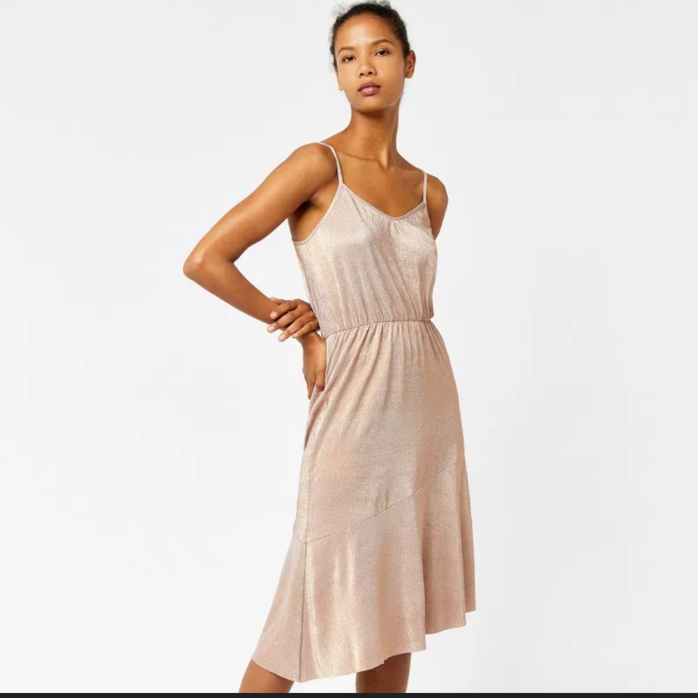 Warehouse Metallic Cami Dress